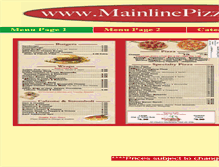Tablet Screenshot of mainlinepizzeria.com